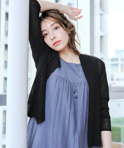 【小倉優子さん着用・新色追加・UVケア・接触冷感】ショートトッパーカーディガン