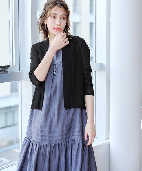 【小倉優子さん着用・新色追加・UVケア・接触冷感】ショートトッパーカーディガン