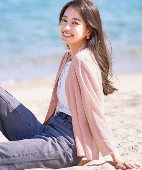 【小倉優子さん着用・新色追加・UVケア・接触冷感】ショートトッパーカーディガン