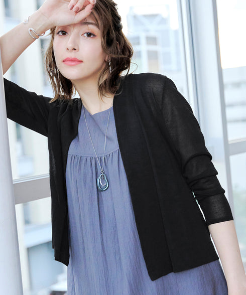 【小倉優子さん着用・新色追加・UVケア・接触冷感】ショートトッパーカーディガン