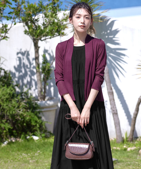 【小倉優子さん着用・新色追加・UVケア・接触冷感】ショートトッパーカーディガン