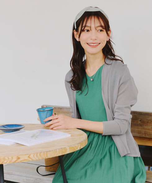 【小倉優子さん着用・新色追加・UVケア・接触冷感】ショートトッパーカーディガン