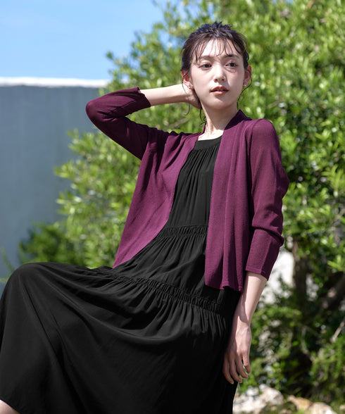 【小倉優子さん着用・新色追加・UVケア・接触冷感】ショートトッパーカーディガン