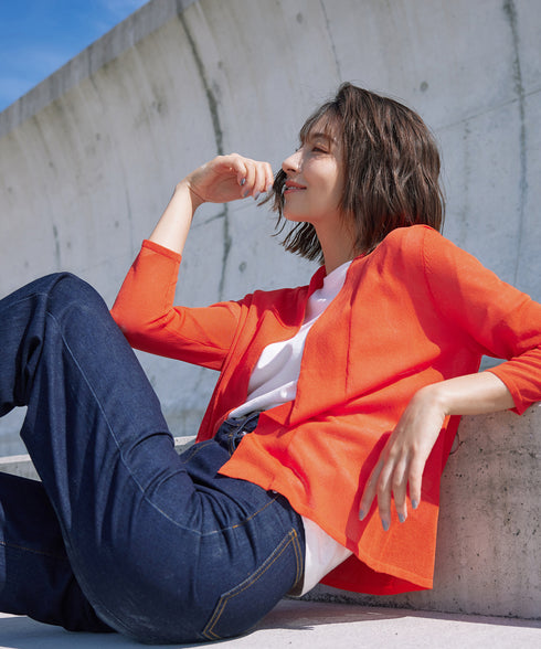 【小倉優子さん着用・新色追加・UVケア・接触冷感】ショートトッパーカーディガン