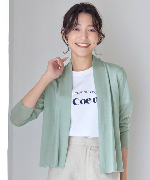 【小倉優子さん着用・新色追加・UVケア・接触冷感】ショートトッパーカーディガン