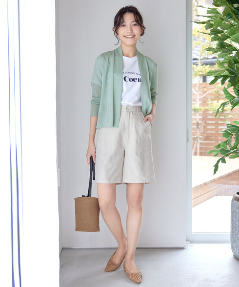 【小倉優子さん着用・新色追加・UVケア・接触冷感】ショートトッパーカーディガン