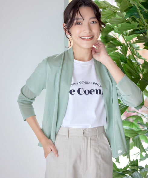【小倉優子さん着用・新色追加・UVケア・接触冷感】ショートトッパーカーディガン