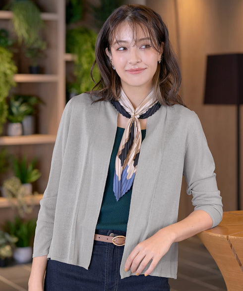 【小倉優子さん着用・新色追加・UVケア・接触冷感】ショートトッパーカーディガン