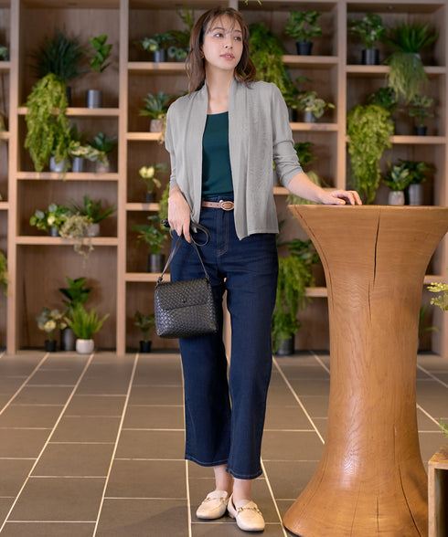 【小倉優子さん着用・新色追加・UVケア・接触冷感】ショートトッパーカーディガン