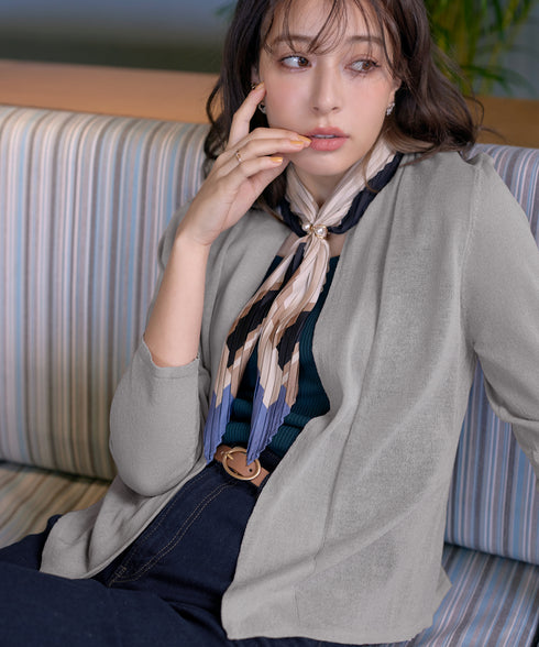 【小倉優子さん着用・新色追加・UVケア・接触冷感】ショートトッパーカーディガン