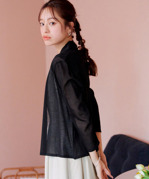 【小倉優子さん着用・新色追加・UVケア・接触冷感】ショートトッパーカーディガン