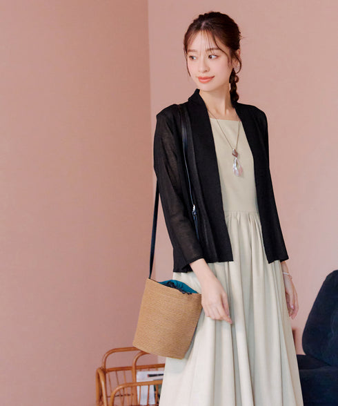 【小倉優子さん着用・新色追加・UVケア・接触冷感】ショートトッパーカーディガン