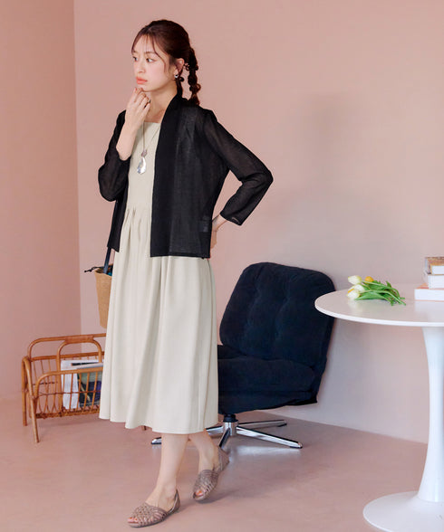 【小倉優子さん着用・新色追加・UVケア・接触冷感】ショートトッパーカーディガン