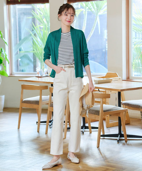 【小倉優子さん着用・新色追加・UVケア・接触冷感】ショートトッパーカーディガン