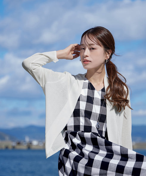 【小倉優子さん着用・新色追加・UVケア・接触冷感】ショートトッパーカーディガン