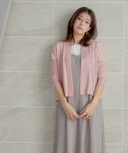 【小倉優子さん着用・新色追加・UVケア・接触冷感】ショートトッパーカーディガン