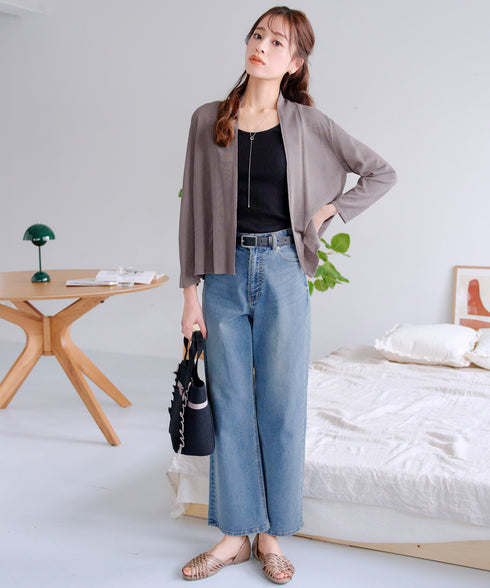 【小倉優子さん着用・新色追加・UVケア・接触冷感】ショートトッパーカーディガン