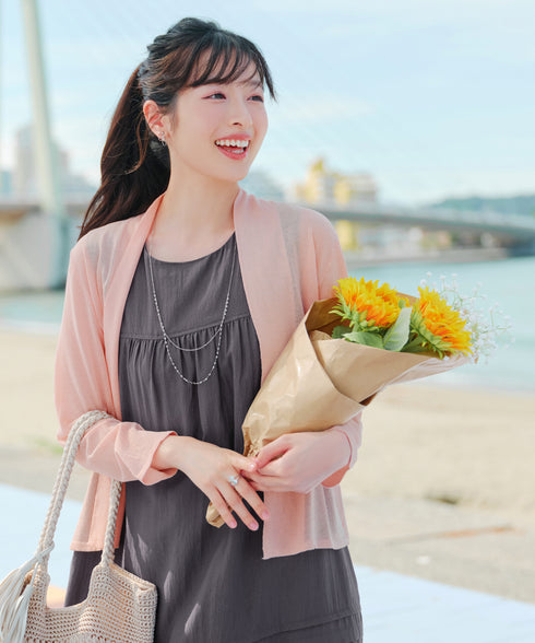 【おのののかさん着用 / UVケア / 接触冷感】ショートトッパーカーディガン