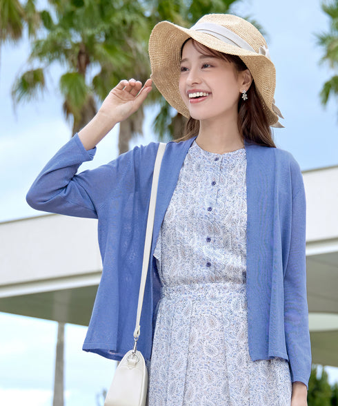 【小倉優子さん着用・新色追加・UVケア・接触冷感】ショートトッパーカーディガン