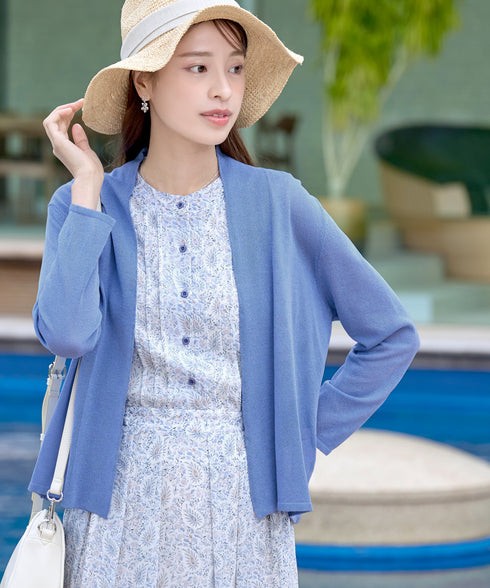 【小倉優子さん着用・新色追加・UVケア・接触冷感】ショートトッパーカーディガン