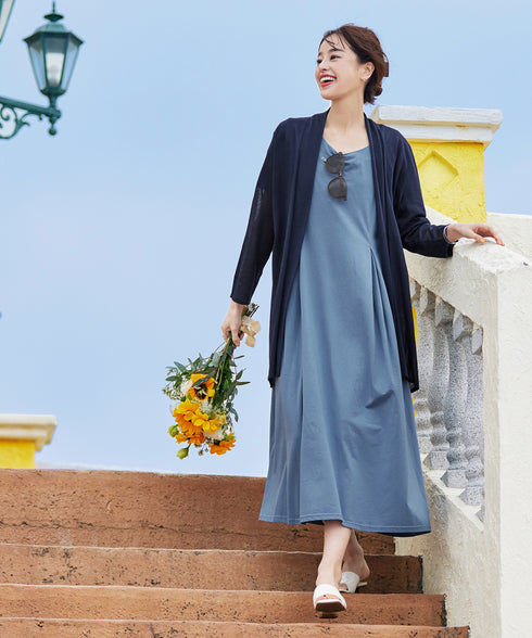 【新色追加・UVケア・接触冷感】ロングトッパーカーディガン