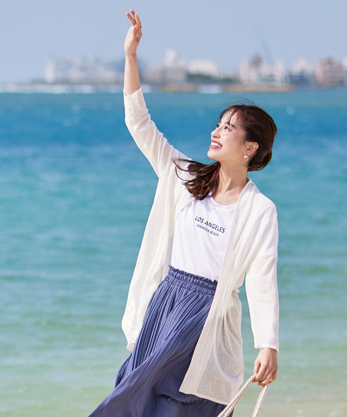 【新色追加・UVケア・接触冷感】ロングトッパーカーディガン