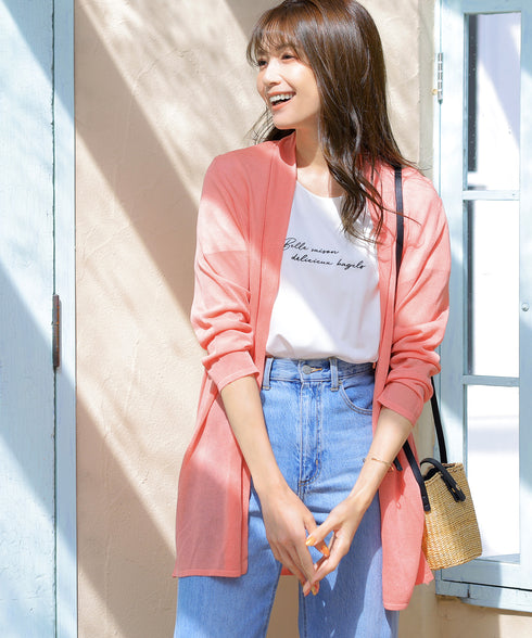 【新色追加・UVケア・接触冷感】ロングトッパーカーディガン