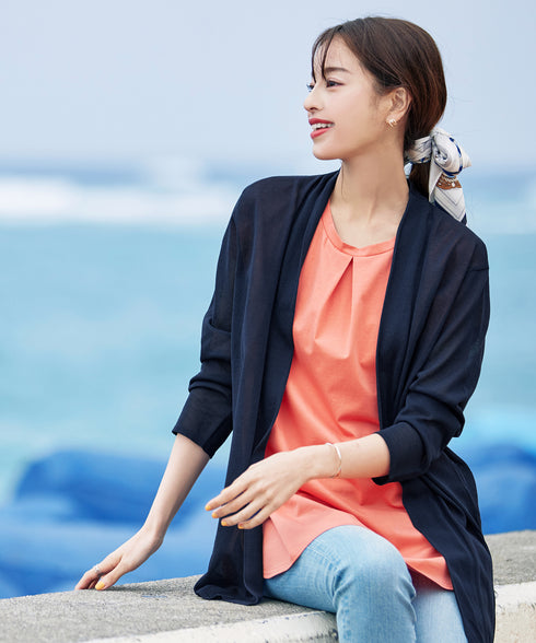 【新色追加・UVケア・接触冷感】ロングトッパーカーディガン