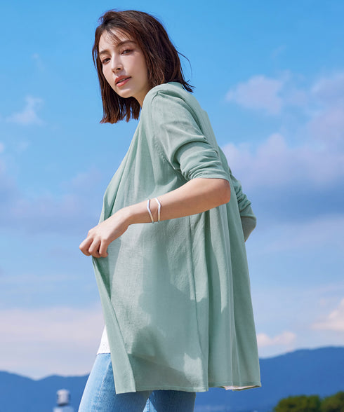 【新色追加・UVケア・接触冷感】ロングトッパーカーディガン