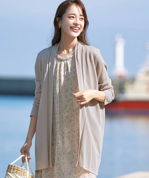 【新色追加・UVケア・接触冷感】ロングトッパーカーディガン