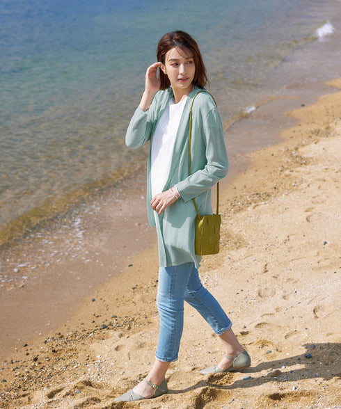 【新色追加・UVケア・接触冷感】ロングトッパーカーディガン