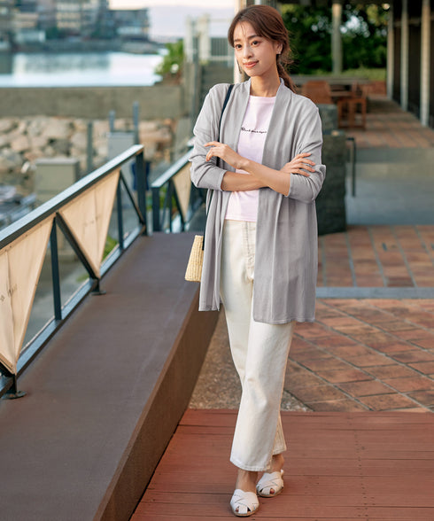【新色追加・UVケア・接触冷感】ロングトッパーカーディガン