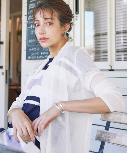 【新色追加・UVケア・接触冷感】ロングトッパーカーディガン