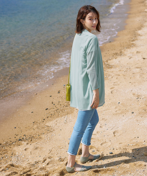 【新色追加・UVケア・接触冷感】ロングトッパーカーディガン