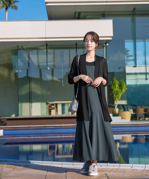 【新色追加・UVケア・接触冷感】ロングトッパーカーディガン