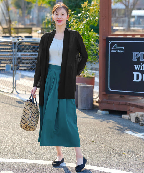 【新色追加・UVケア・接触冷感】ロングトッパーカーディガン