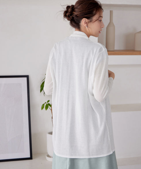 【新色追加・UVケア・接触冷感】ロングトッパーカーディガン