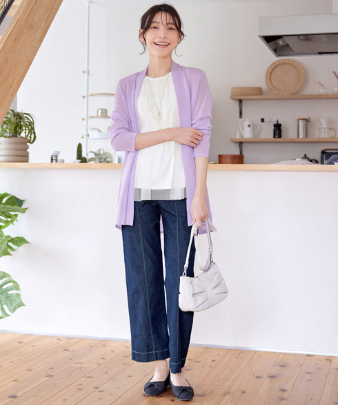 【新色追加・UVケア・接触冷感】ロングトッパーカーディガン