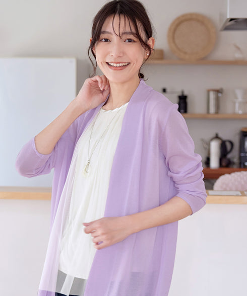 【新色追加・UVケア・接触冷感】ロングトッパーカーディガン