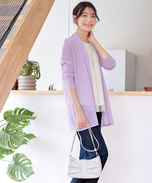 【新色追加・UVケア・接触冷感】ロングトッパーカーディガン