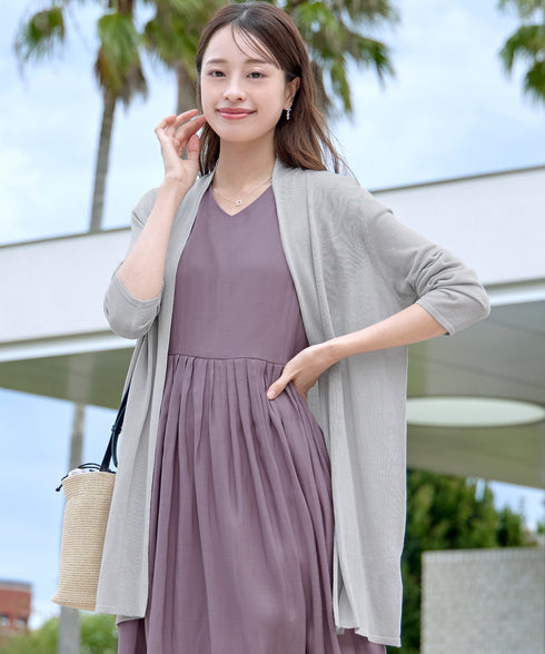 【新色追加・UVケア・接触冷感】ロングトッパーカーディガン