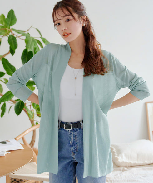 【新色追加・UVケア・接触冷感】ロングトッパーカーディガン