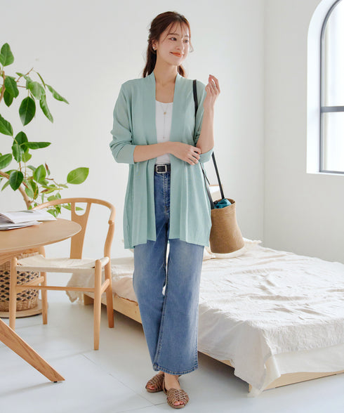 【新色追加・UVケア・接触冷感】ロングトッパーカーディガン