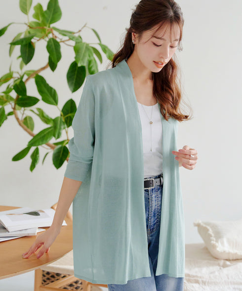 【新色追加・UVケア・接触冷感】ロングトッパーカーディガン