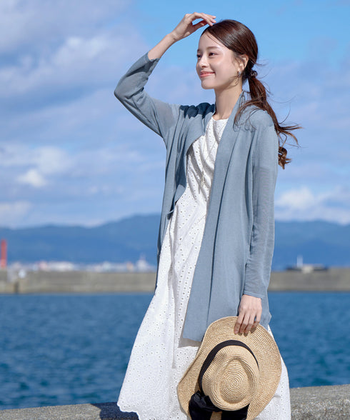 【新色追加・UVケア・接触冷感】ロングトッパーカーディガン