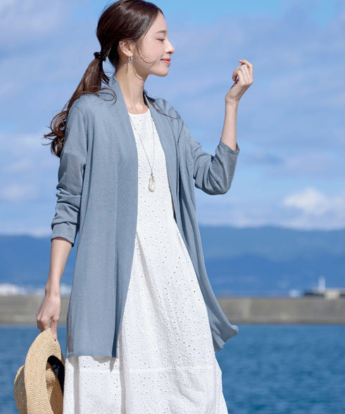 【新色追加・UVケア・接触冷感】ロングトッパーカーディガン