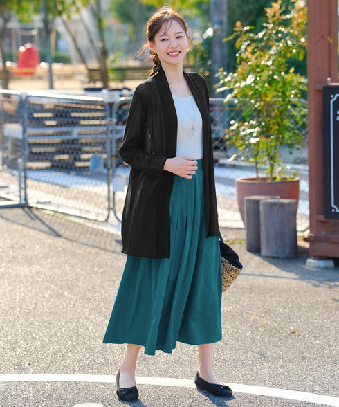 【新色追加・UVケア・接触冷感】ロングトッパーカーディガン