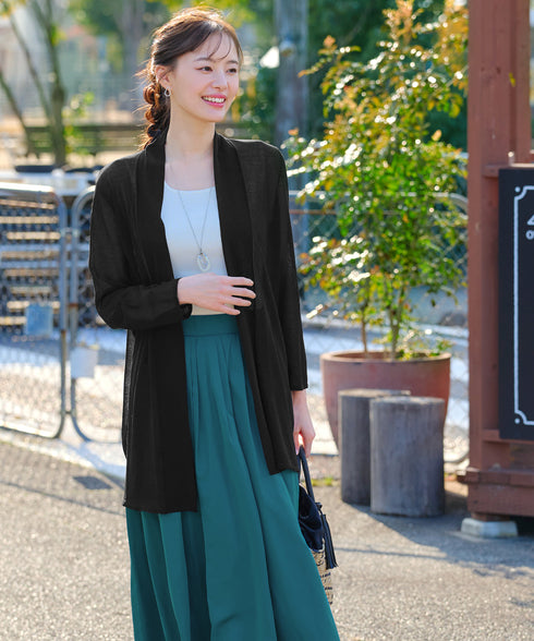 【新色追加・UVケア・接触冷感】ロングトッパーカーディガン