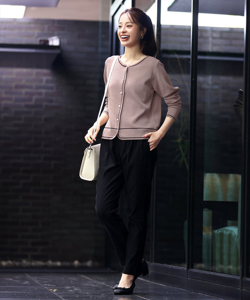 配色ラインカーディガン