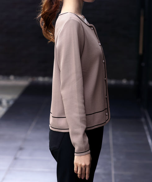 配色ラインカーディガン